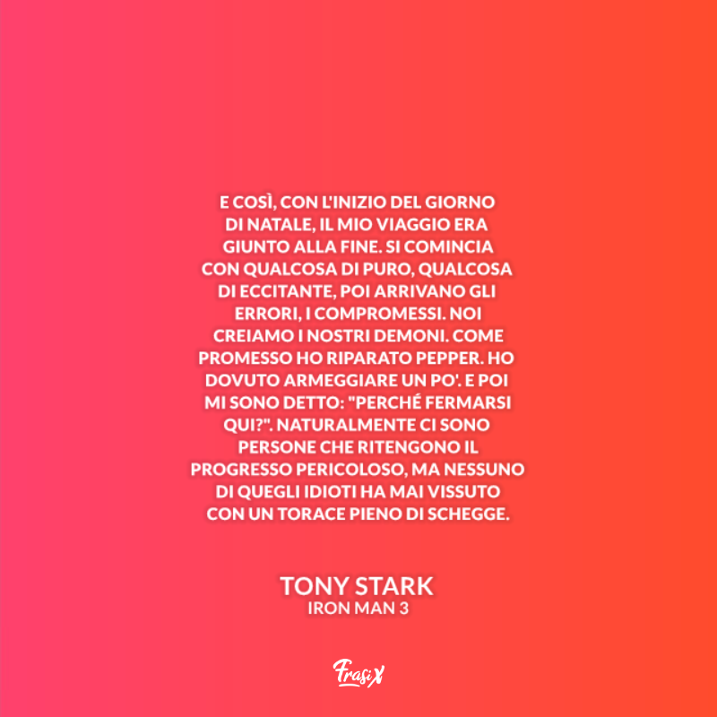 immagini con frasi celebri Iron Man terzo film della saga
