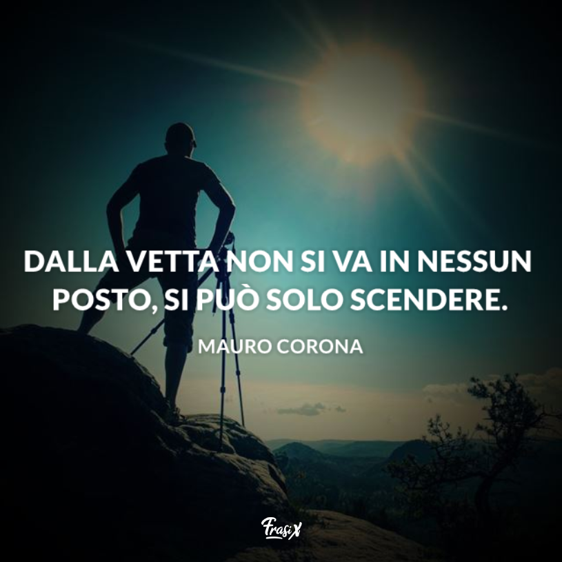 Immagine con citazione corona per frasi sul cammino in montagna