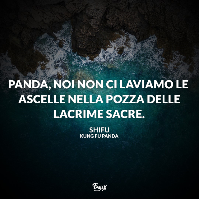 Panda, noi non ci laviamo le ascelle nella pozza delle lacrime sacre.