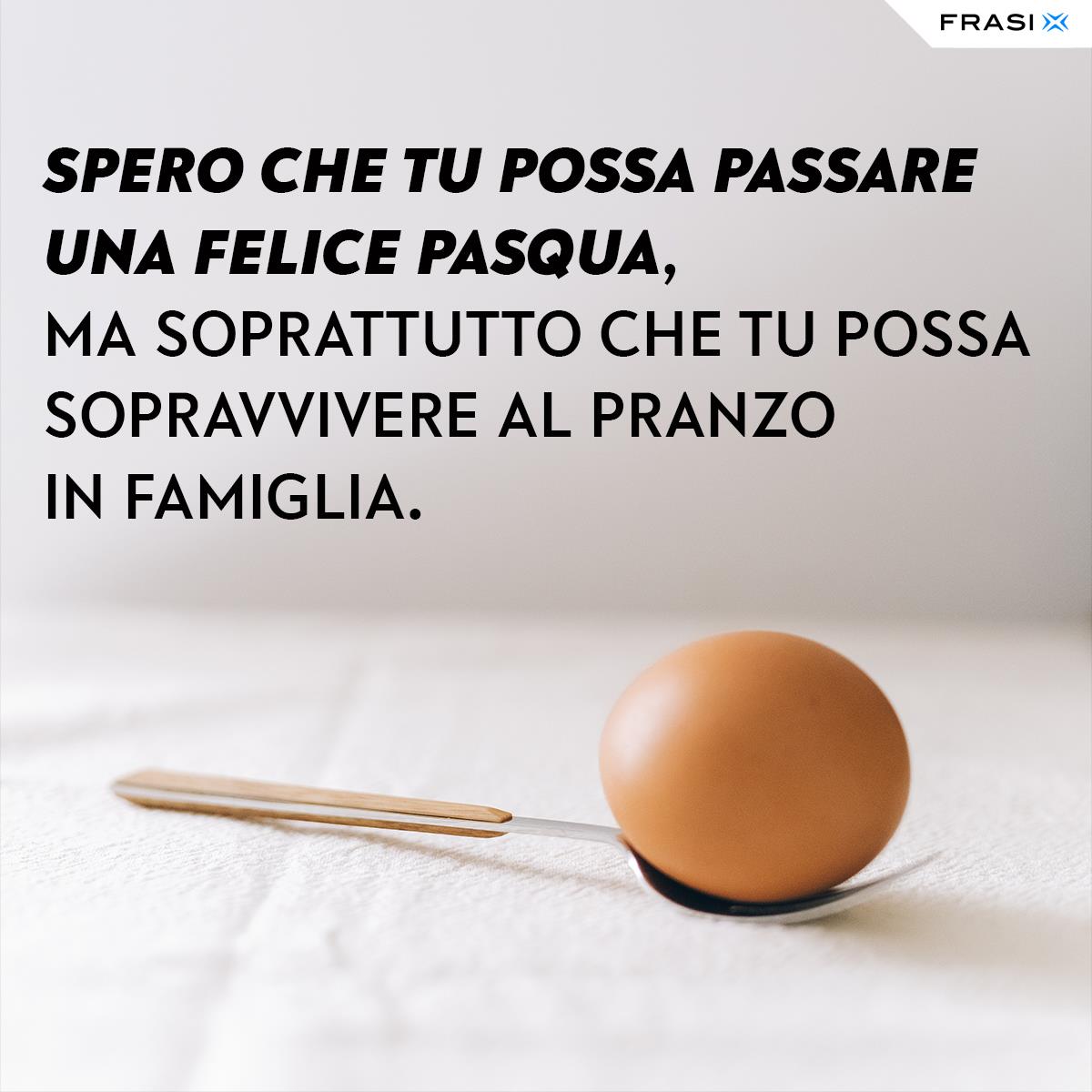 Frasi sulla Pasqua divertenti pranzo in famiglia