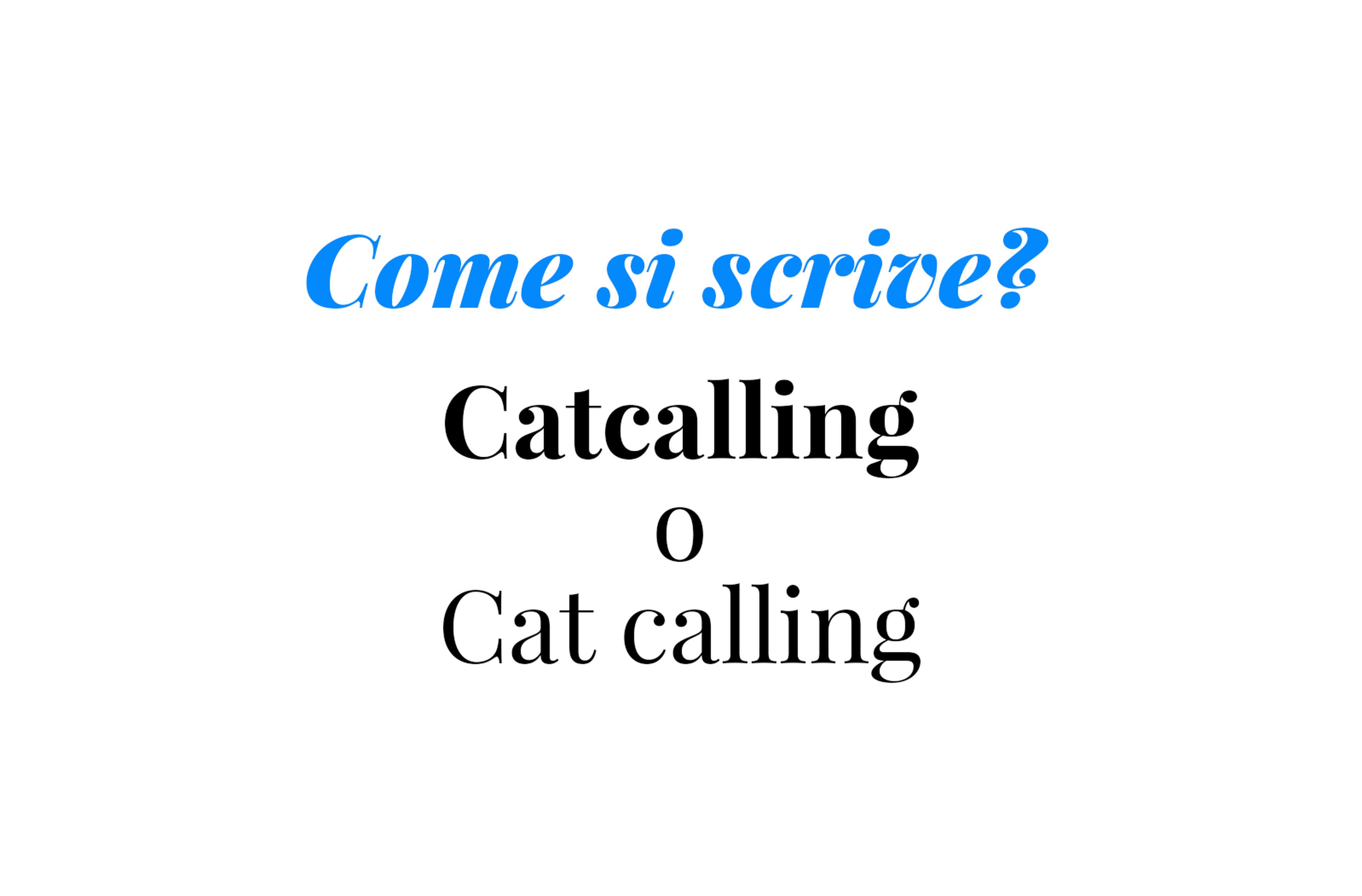 Copertina Come si scrive Catcalling