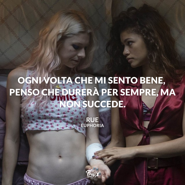 Ogni volta che mi sento bene, penso che durerà per sempre, ma non succede.