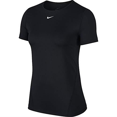 Nike PRO all-Over-Mesh, Sport Shirt Donna, Nero (Black/White 010), Small