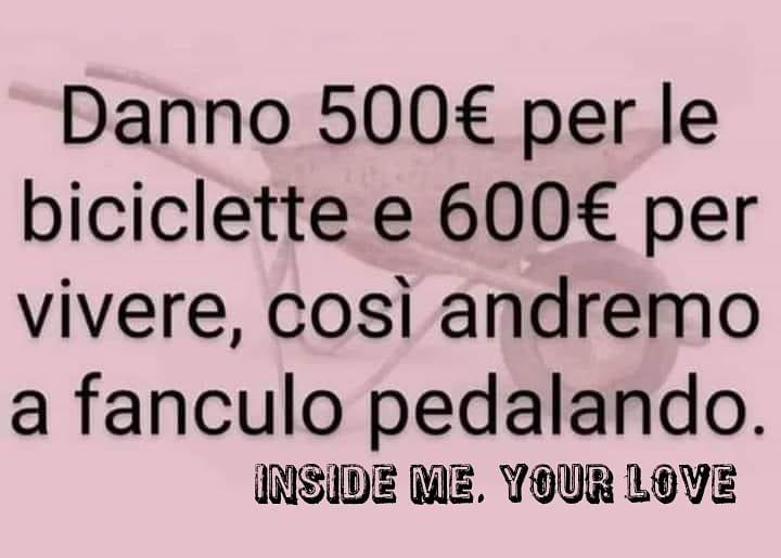 500 euro per le bici 600 per vivere
