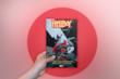 Hellboy di Mike Mignola dalla cover del fumetto Il Seme della Distruzione