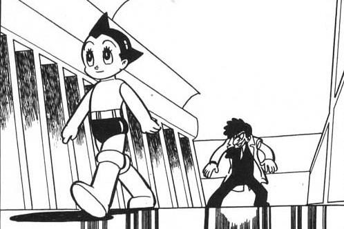 Astro Boy in una scena del fumetto