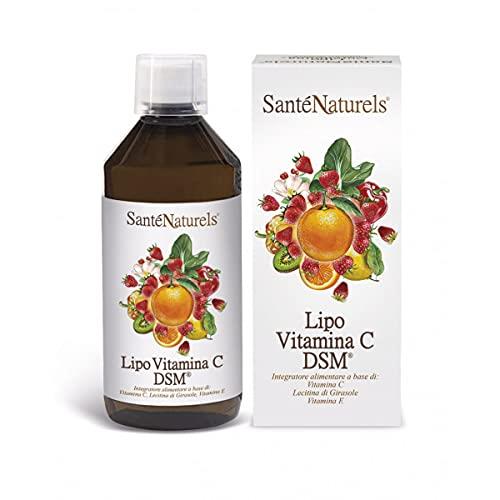 Vitamina C DSM Liposomiale | 500 millilitri Vitamina C dsm in Liposomi | No Alcol, No Soia, Gusto Fragola | Sciroppo Integratore Alimentare | Alto Assorbimento