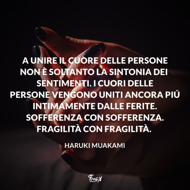 Immagine con citazione murakami per empatia frasi