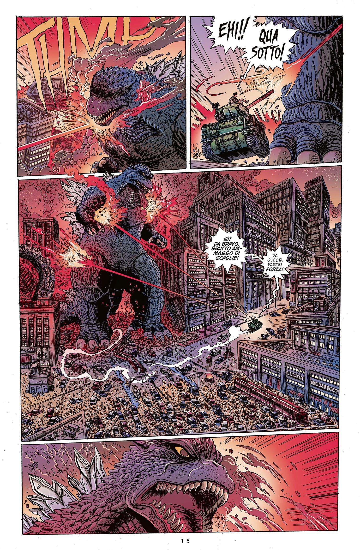 La prima apparizione di Godzilla nel fumetto