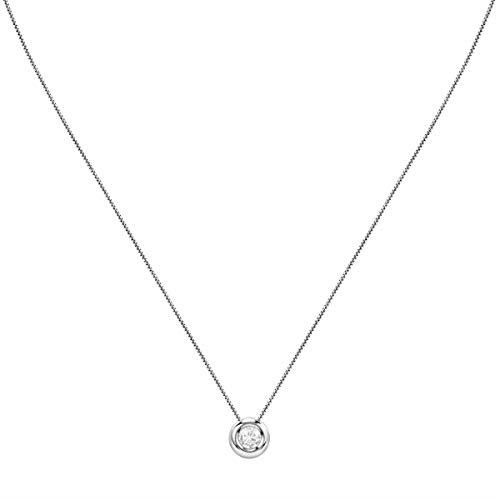 Live Diamond Collana Donna, Collezione LAB GROWN, in Oro bianco 375, diamanti ecologici - LD01008