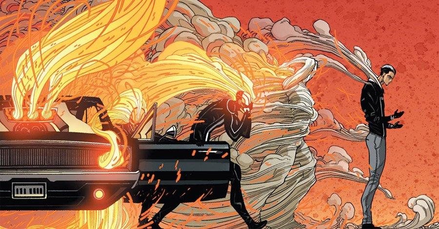 Ghost Rider torna a essere Robbie Reyes in una vignetta di Veicoli Di Vendetta