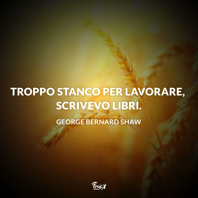 Troppo stanco per lavorare, scrivevo libri.  