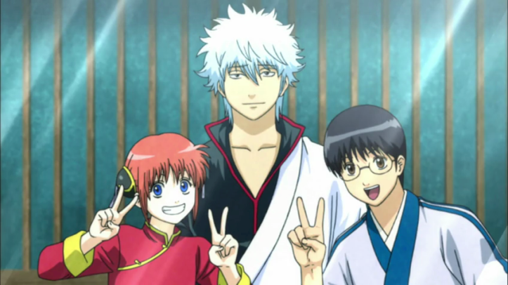 Gintoki Shinpachi e Kagura