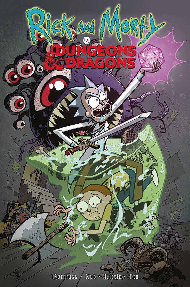 La copertina dell'edizione italiana di Rick and Morty VS Dungeons & Dragons