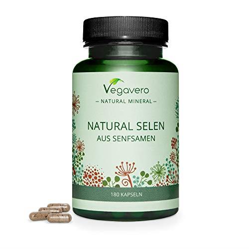 SELENIO Organico Vegavero® | 100% NATURALE da semi di Senape | 180 capsule | Vegan