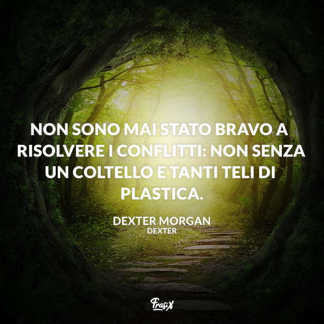 Non sono mai stato bravo a risolvere i conflitti: non senza un coltello e tanti teli di plastica.
