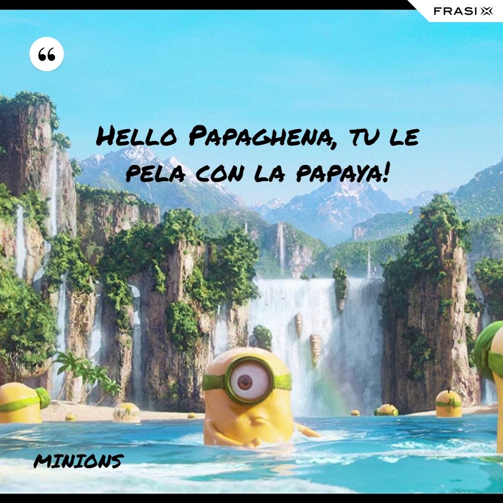 Immagine con frase dei Minions