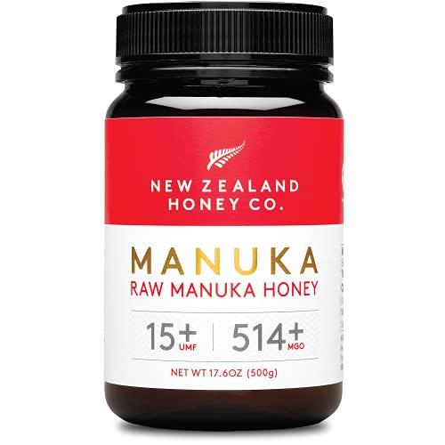 New Zealand Honey Co. Miele di Manuka MGO 514+ / UMF 15+ | Attivo e lordo | Prodotto in Nuova Zelanda | 500g