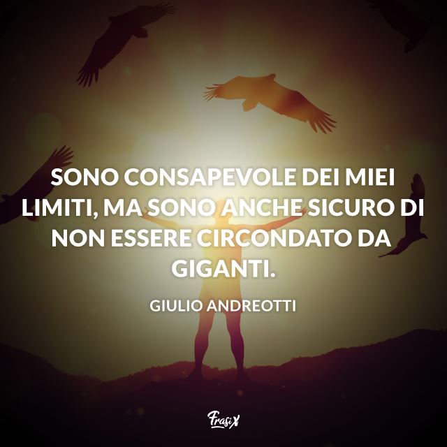 Immagine con frase di Andreotti