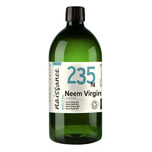 Naissance olio di Neem Vergine Certificato Biologico pressato a freddo 1L - Puro e Naturale al 100%, Vegano e senza OGM