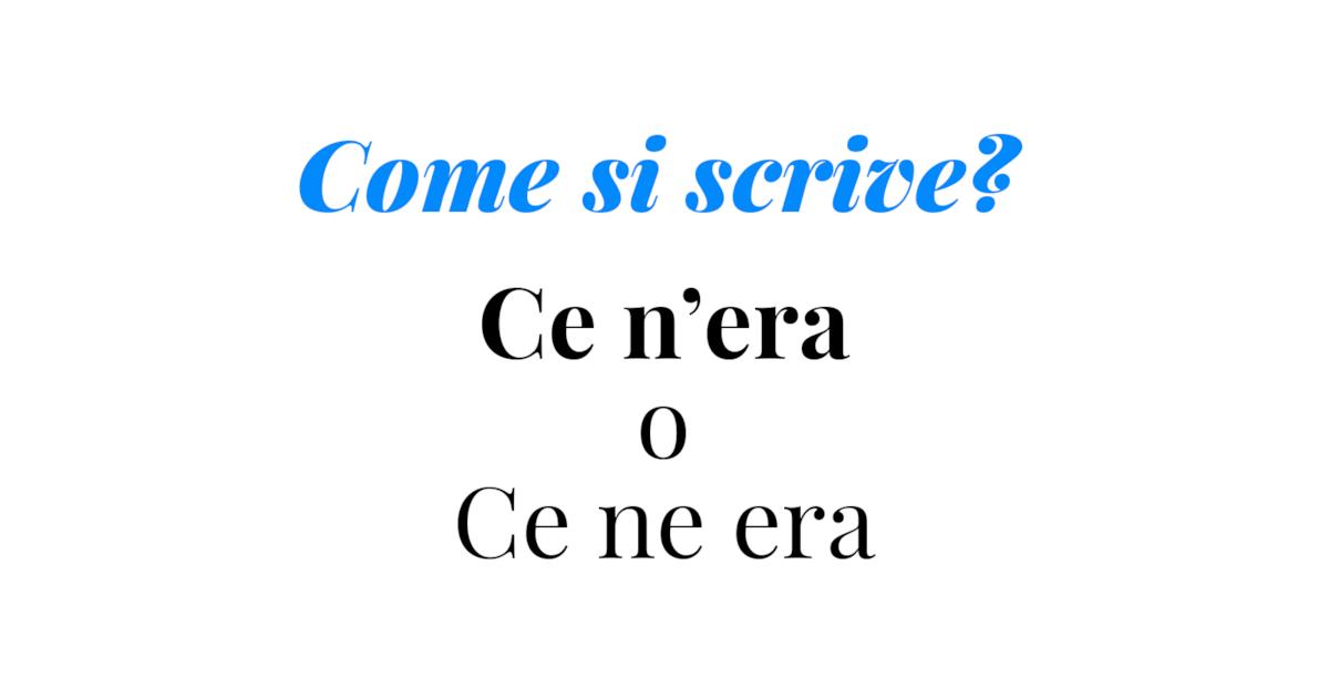 Come Si Scrive Ce L Abbiamo Fatta