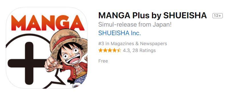 L'icona dell'app Manga Plus
