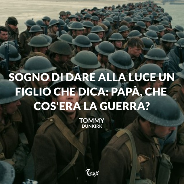 Sogno di dare alla luce un figlio che dica: Papà, che cos'era la guerra?