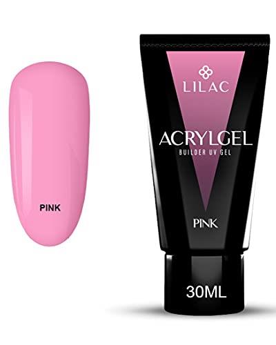 Lilac - Gel Unghie Ricostruzione, Estensione Unghie Gel, Polygel Unghie Kit, Acrygel per Costruzioni a Lunga Durata. 30 ml (Pink)