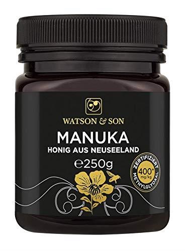 Watson & Son miele di manuka MGO 400+ 250g | Qualità Premium certificata dalla Nuova Zelanda | puro e naturale