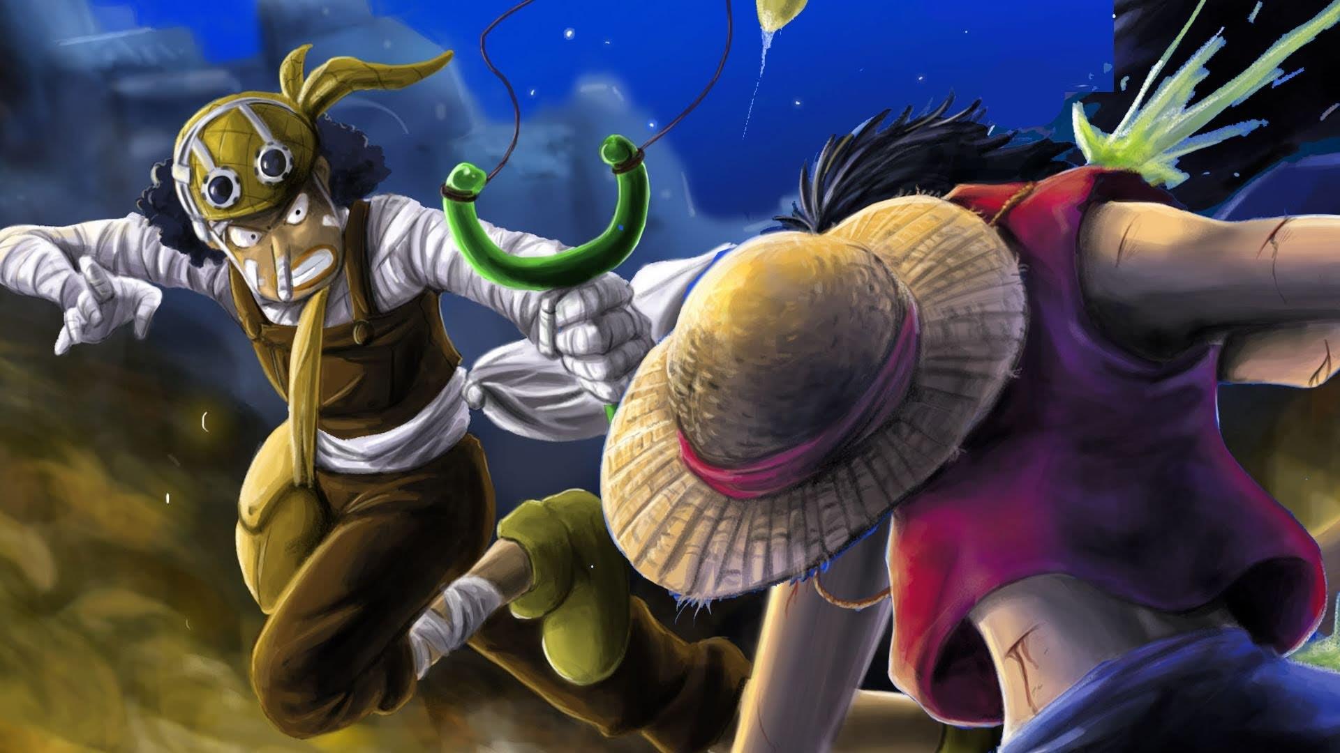 One Piece Rufy e Usopp combattono per la Going Merry