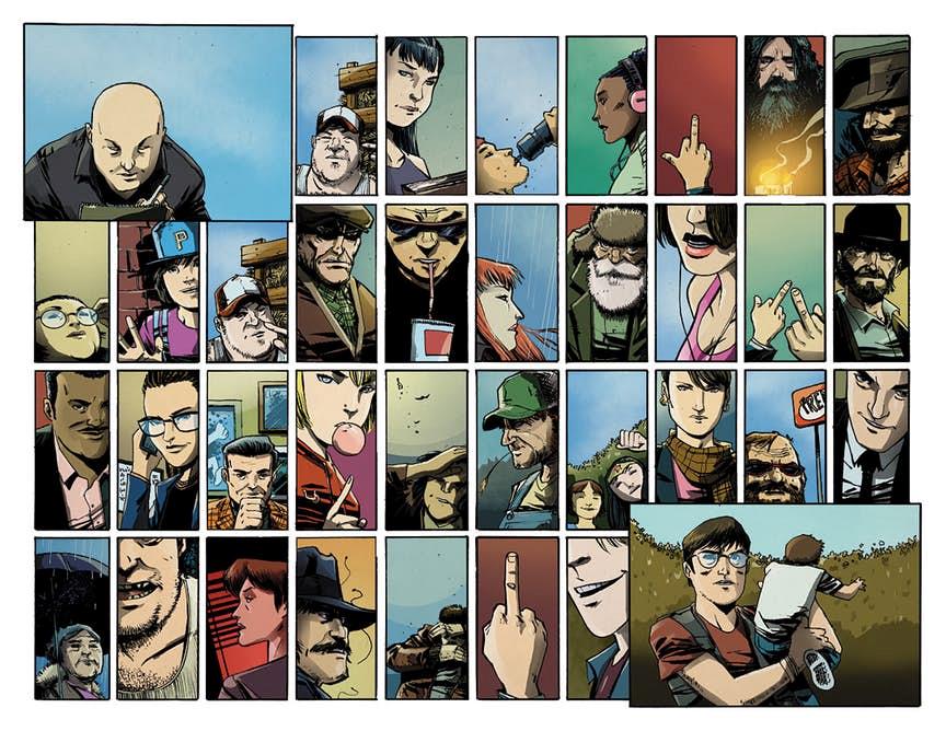 Una sequenza di pannelli ispirati (e con protagonista) Brian Michael Bendis