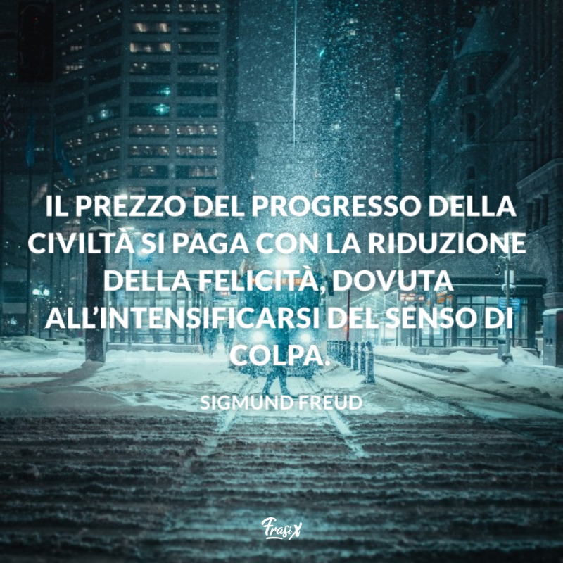 Immagine con riflessione sulla felicità per frasi freud
