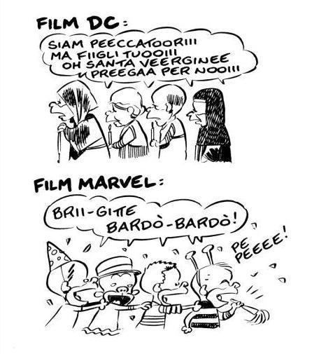 La differenza tra i cinecomic Marvel e DC per Ortolani