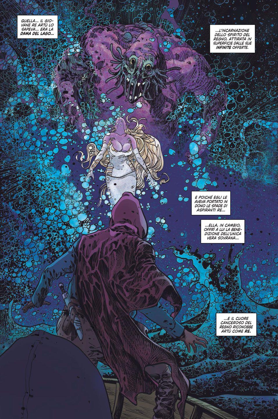 Tavola di Unholy Grail con la dama del lago