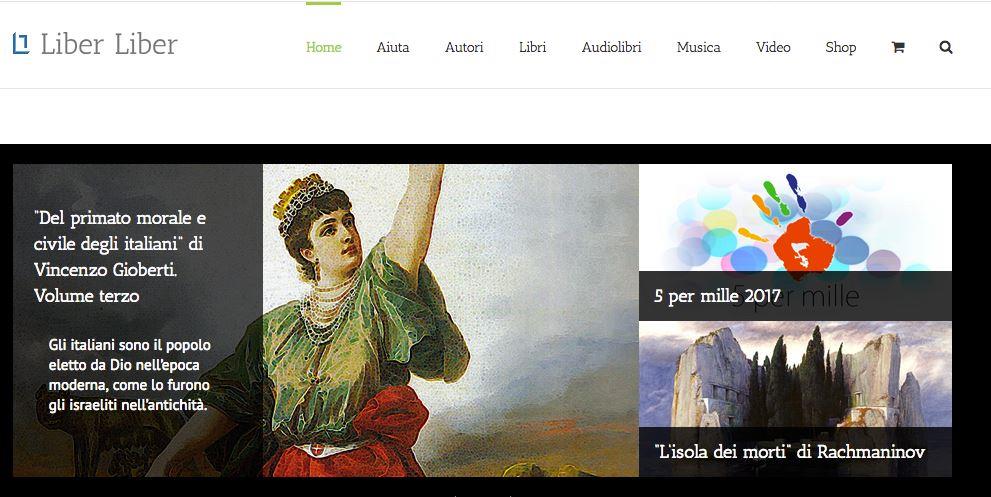 Homepage di Liber Liber