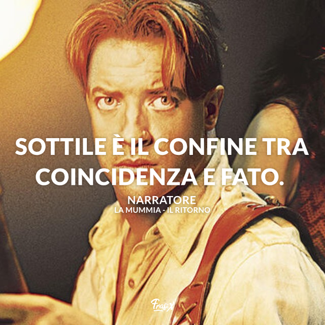Sottile è il confine tra coincidenza e fato.