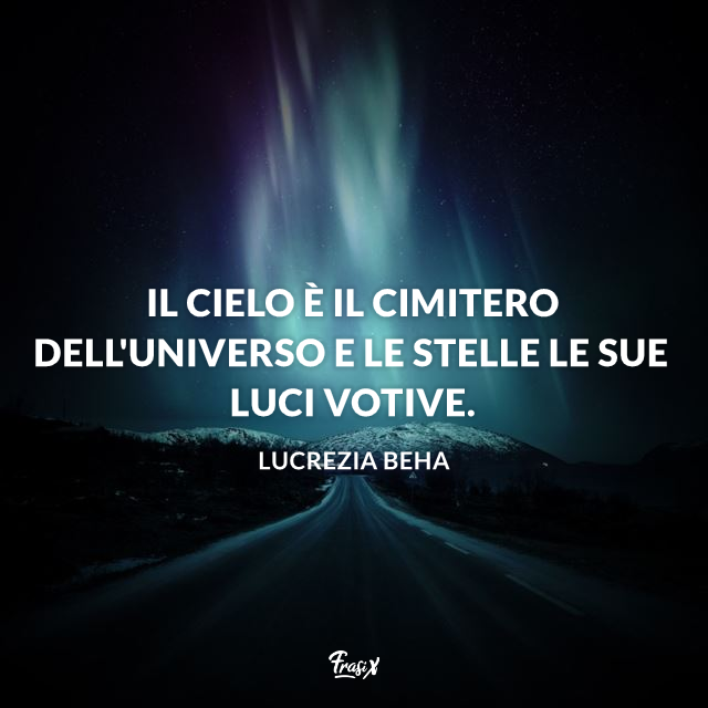 Immagine con frase sullo spazio Beha