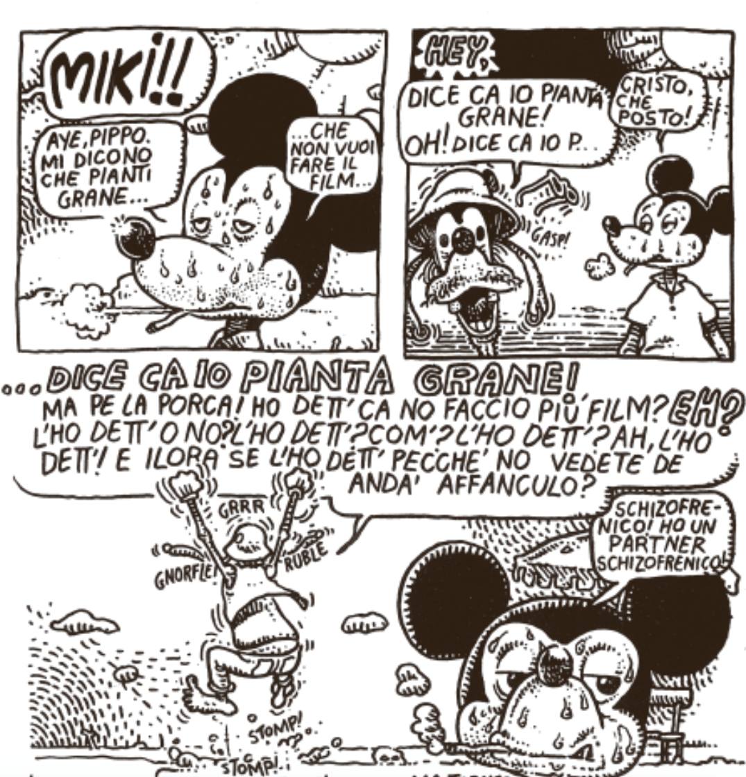 Topolino propone a Pippo di lasciare il deserto