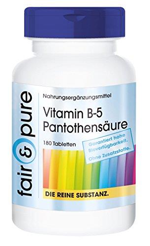 Vitamina B5 200mg - Acido Pantotenico - Vegan - 180 Compresse