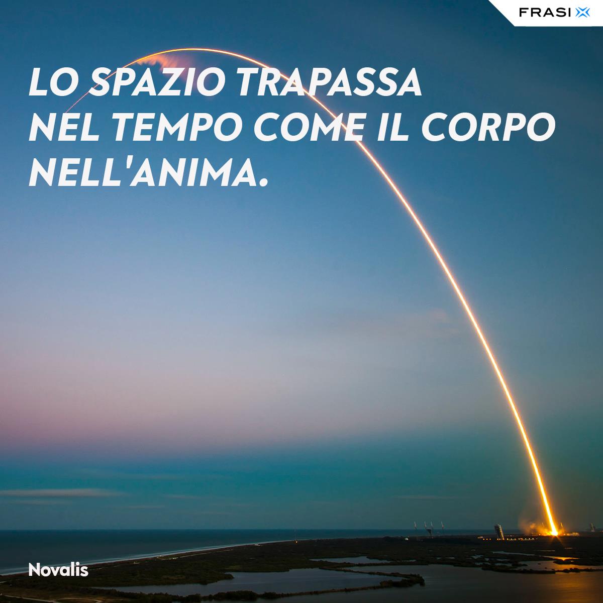 Immagine su spazio con frase Novalis