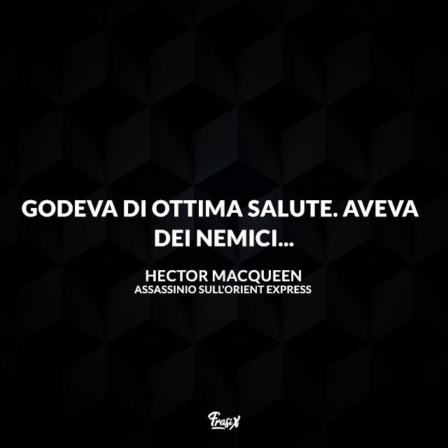 Godeva di ottima salute. Aveva dei nemici...
