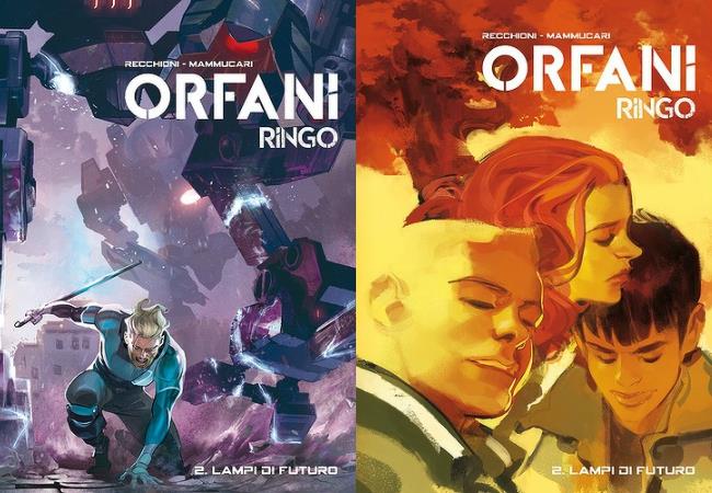 Le due copertine dell'edizione definitiva in volume di Orfani: Ringo 2