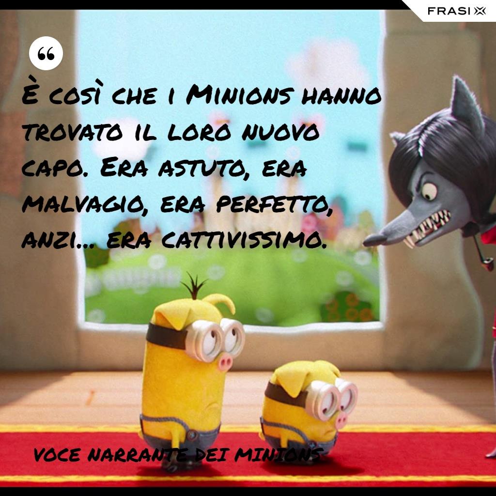 Immagine con frase dei Minions