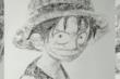Rufy di One Piece disegnato da Ah Leung