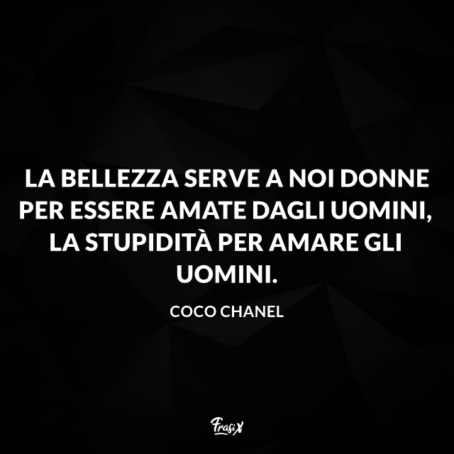 Immagine con frase celebre di Coco Chanel