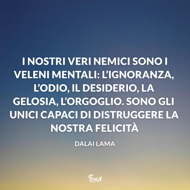 Immagine con frase del Dalai Lama