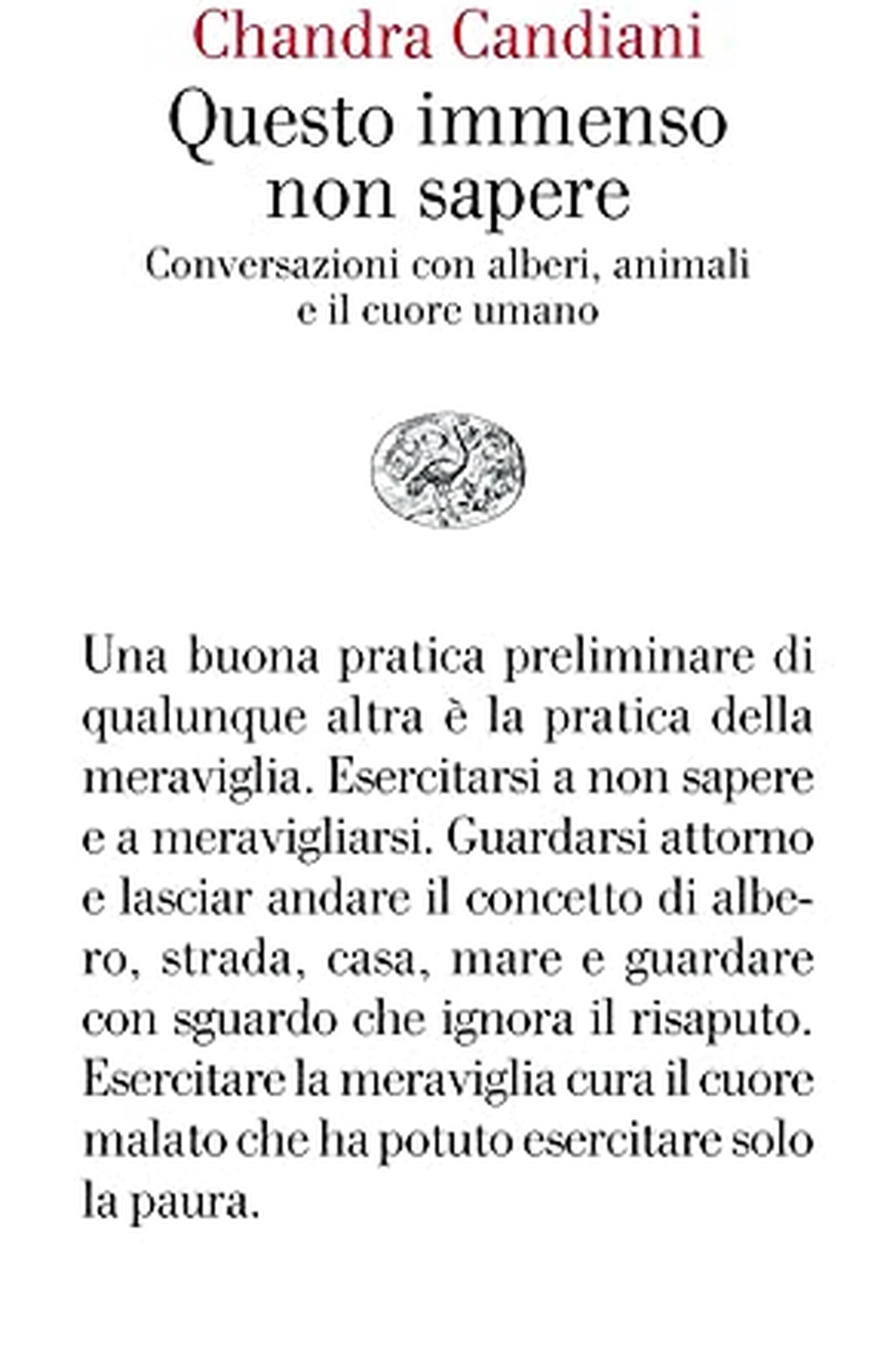 Questo immenso non sapere. Conversazioni con alberi, animali e il cuore umano