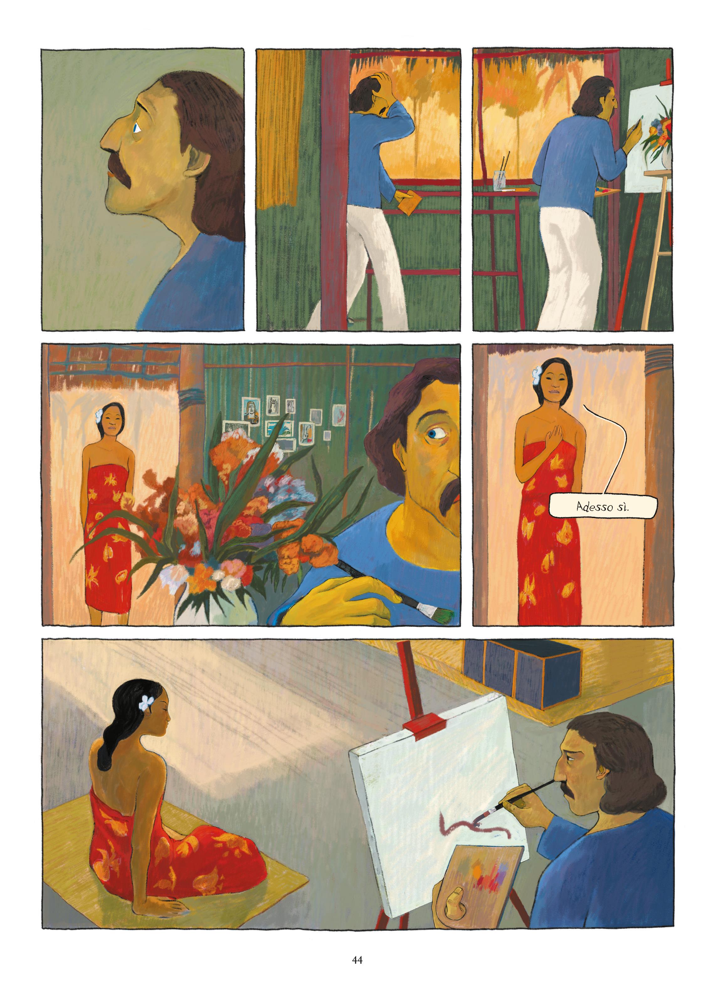 Teura accetta di farsi ritrarre da Gauguin