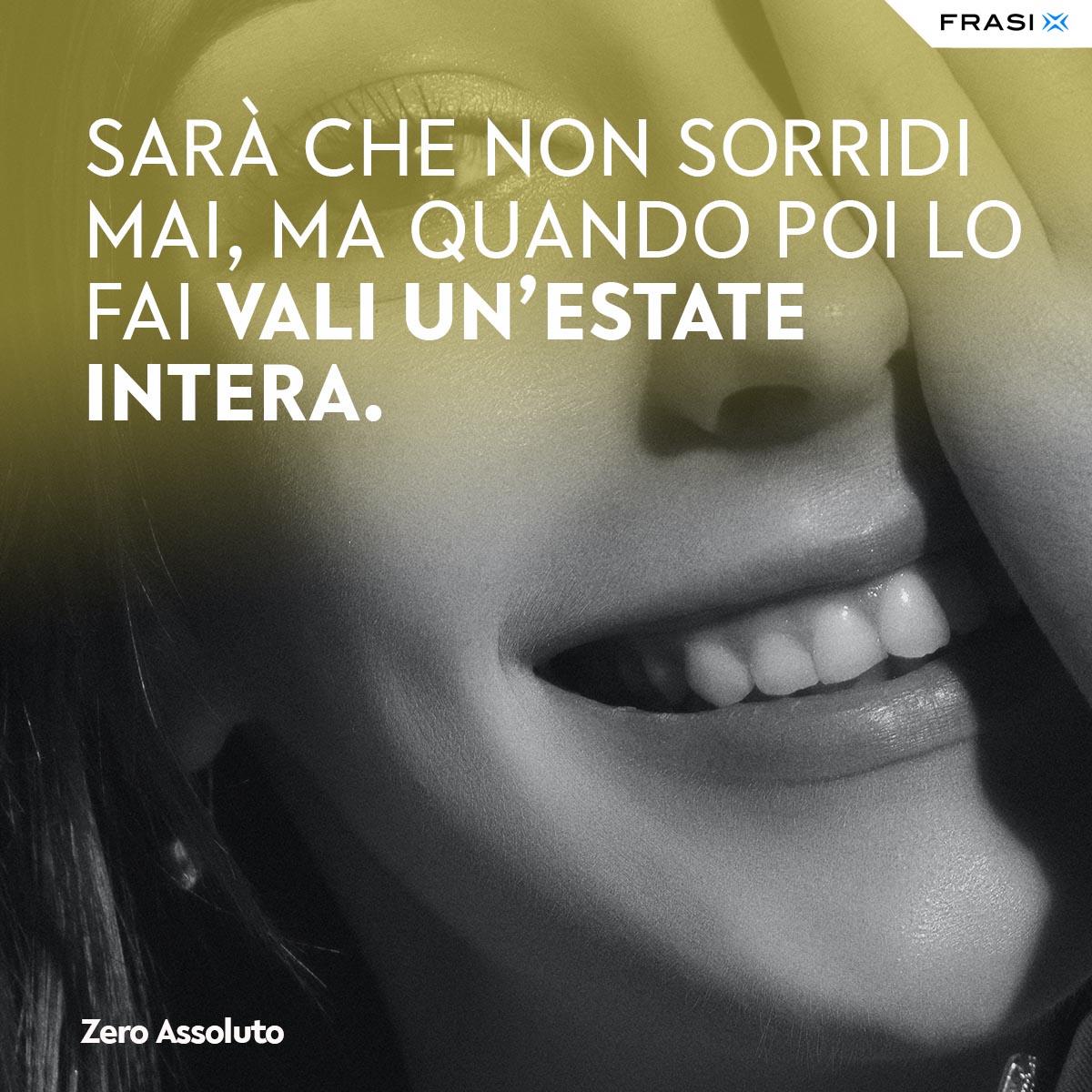 Frasi sorriso Zero Assoluto