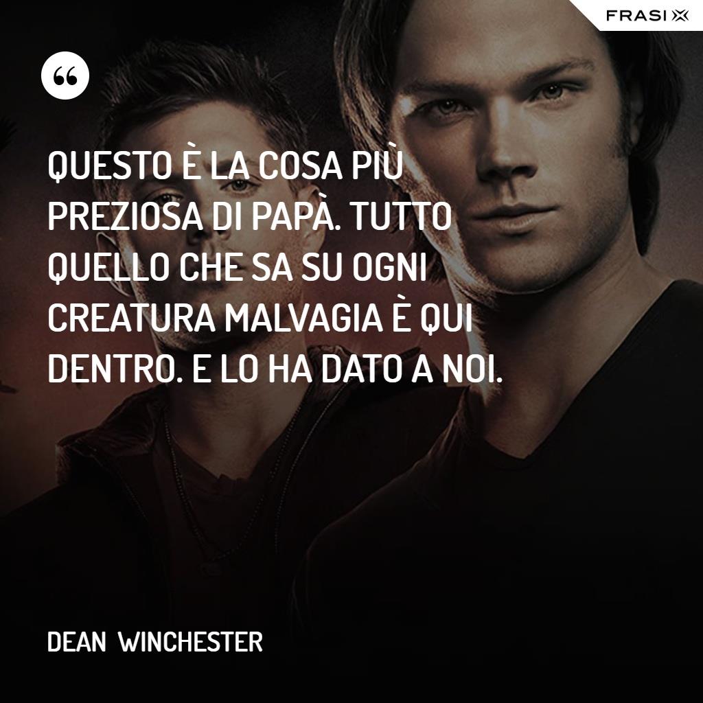 Immagine con citazione sul diario per frasi belle supernatural